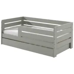Kinder-/Juniorbett 70/140 cm in Grau