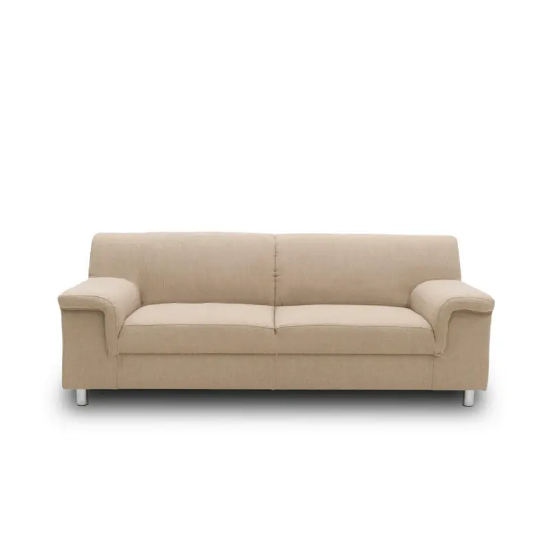 Dreisitzer-Sofa in Webstoff Beige
