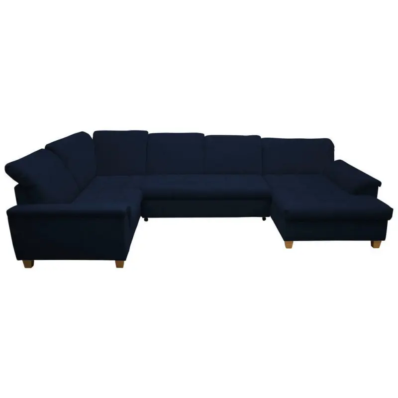 Wohnlandschaft in Mikrofaser Blau