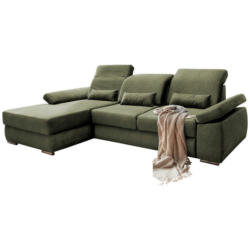 Ecksofa in Velours Grün