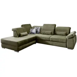 Ecksofa in Velours Grün
