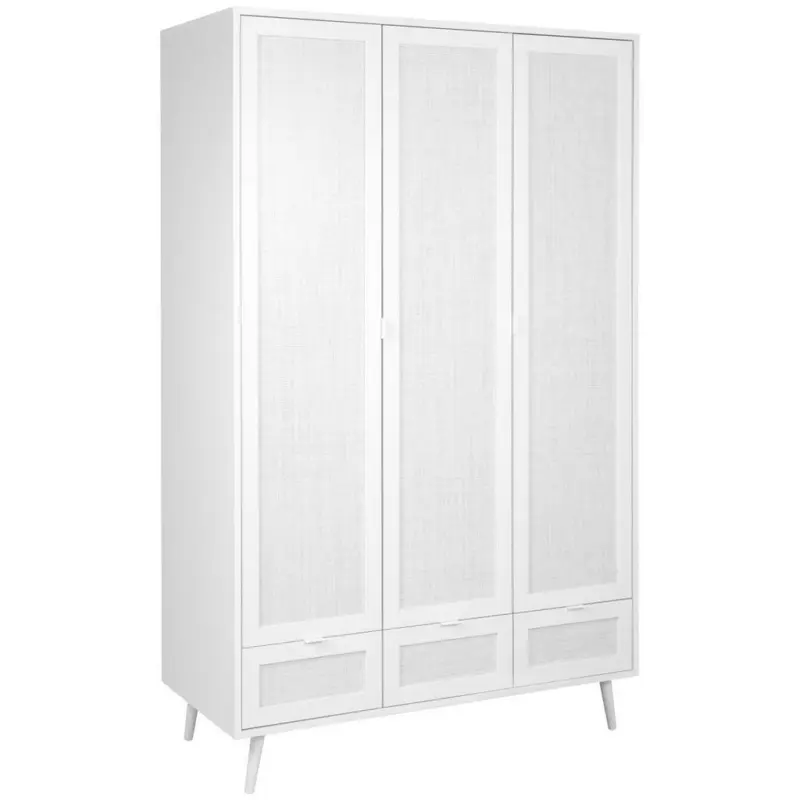 Drehtürenschrank in Weiß