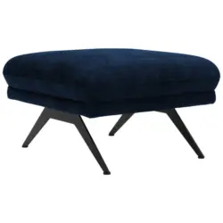 Hocker in Textil Blau