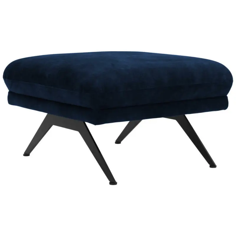 Hocker in Textil Blau