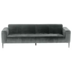 Dreisitzer-Sofa in Velours Grau