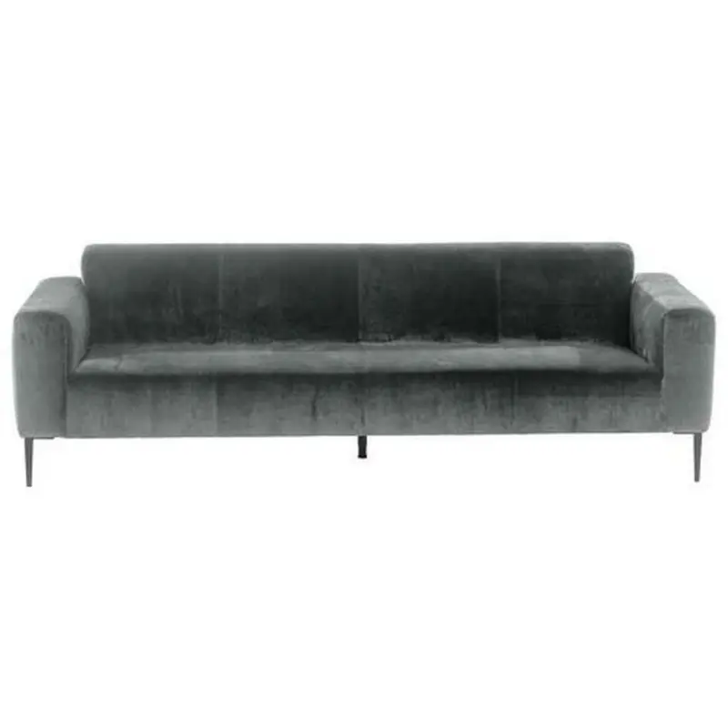 Dreisitzer-Sofa in Velours Grau