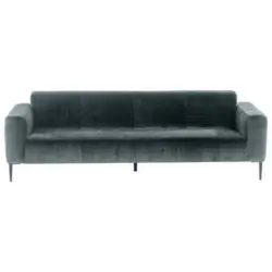 Dreisitzer-Sofa in Velours Anthrazit