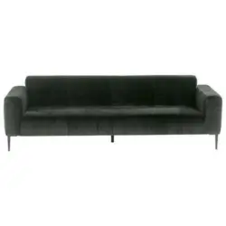 Dreisitzer-Sofa in Velours Dunkelgrün