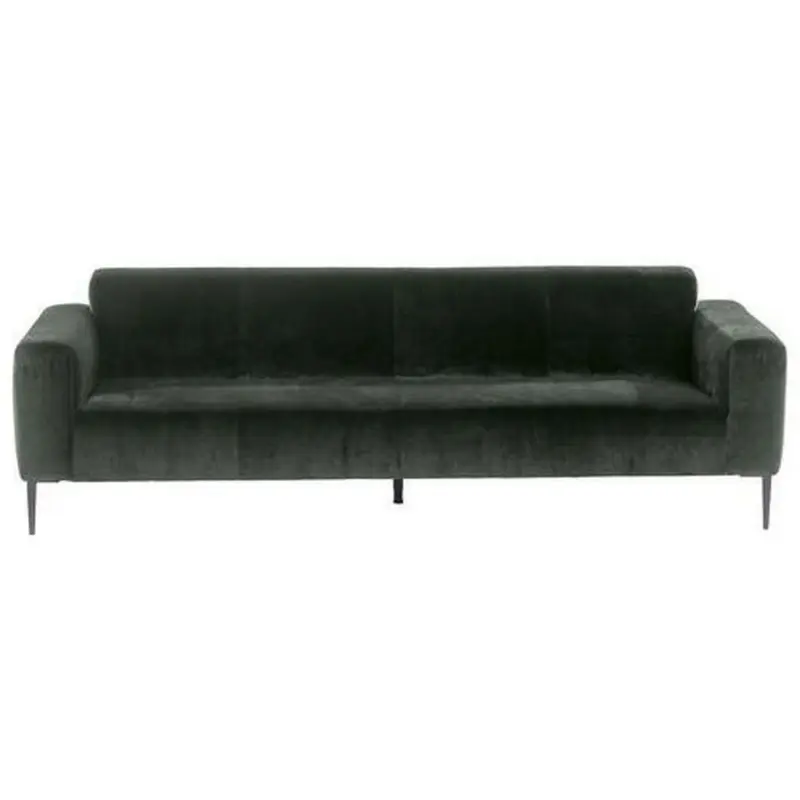 Dreisitzer-Sofa in Velours Dunkelgrün