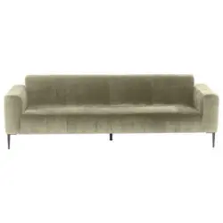 Dreisitzer-Sofa in Velours Naturfarben