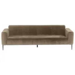 Dreisitzer-Sofa in Velours Sandfarben