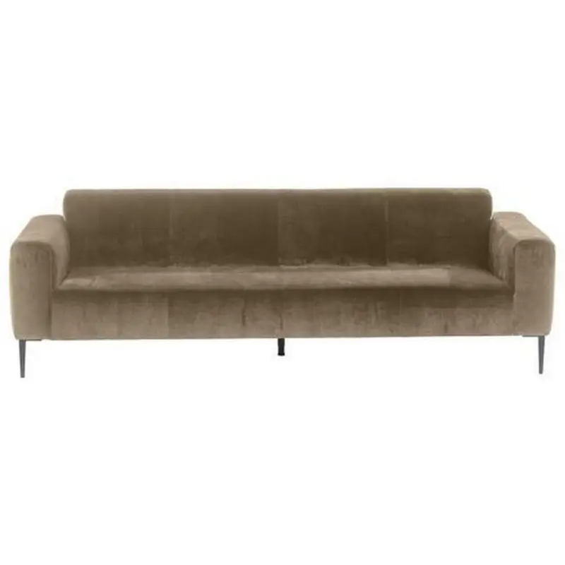 Dreisitzer-Sofa in Velours Sandfarben