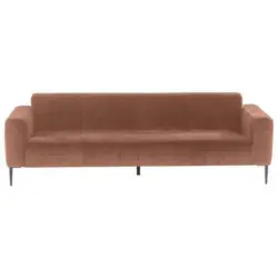 Dreisitzer-Sofa in Velours Kupferfarben