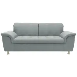 Zweisitzer-Sofa in Webstoff Grau