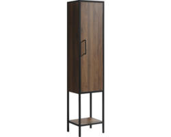 Hochschrank Differnz Industrial 160x35x30 cm walnut