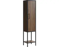 Hochschrank Differnz Industrial 160x35x30 cm walnut