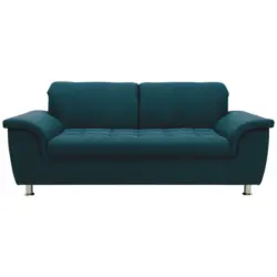 Zweisitzer-Sofa in Webstoff Petrol