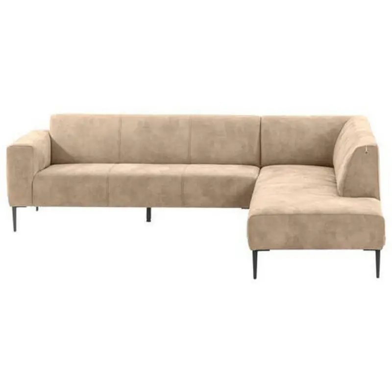 Ecksofa in Mikrofaser Sandfarben