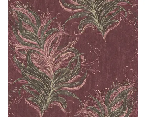 Vliestapete 38009-3 Mata Hari Federn rot