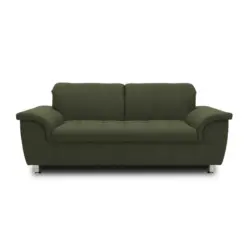 Zweisitzer-Sofa in Webstoff Grün