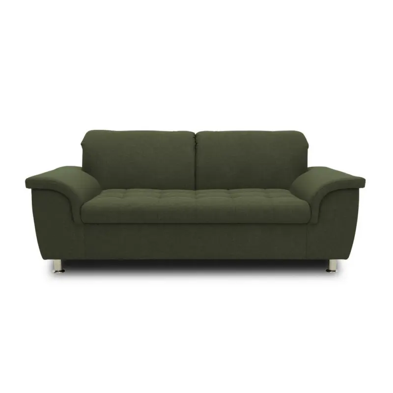 Zweisitzer-Sofa in Webstoff Grün