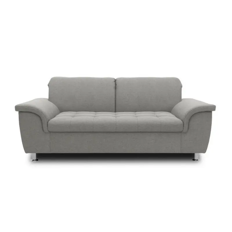 Zweisitzer-Sofa in Webstoff Graubraun