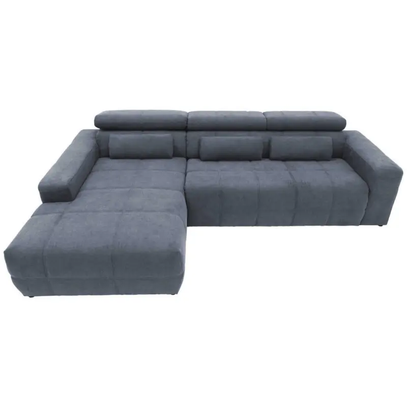 Ecksofa in Mikrofaser Dunkelgrau