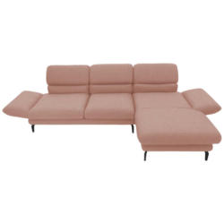 Ecksofa in Webstoff Rosa