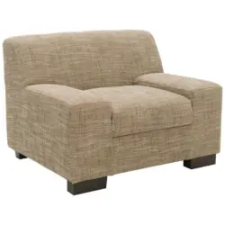 Sessel in Webstoff Braun, Beige