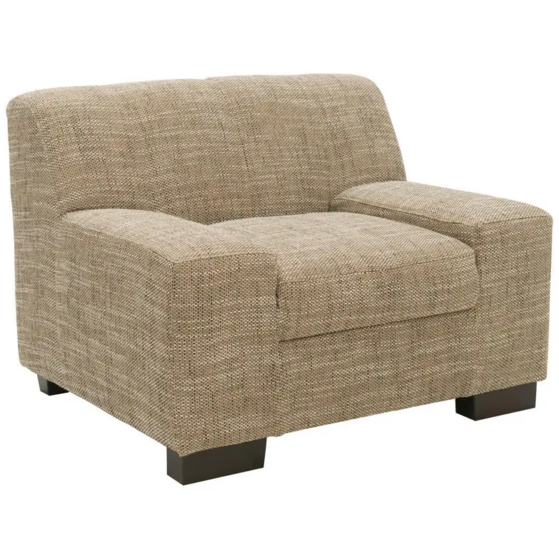Sessel in Webstoff Braun, Beige