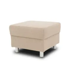 Hocker in Textil Beige