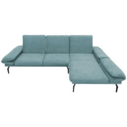 Ecksofa in Mikrofaser Petrol