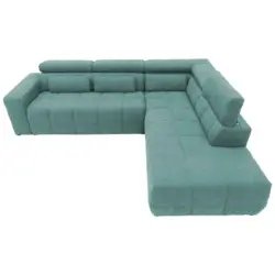 Ecksofa in Mikrofaser Mintgrün