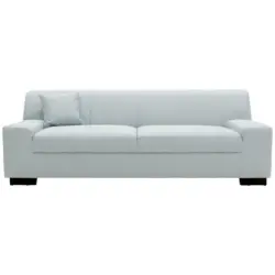 Dreisitzer-Sofa in Webstoff Hellblau