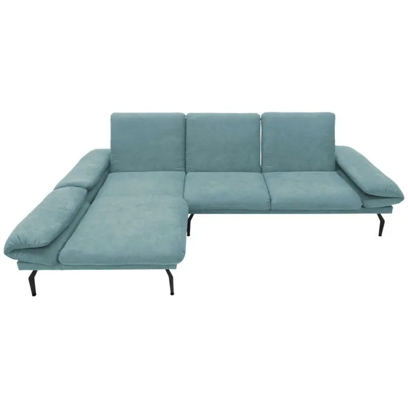 Ecksofa in Mikrofaser Petrol