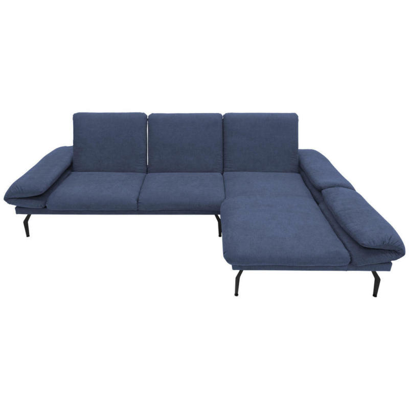 Ecksofa in Mikrofaser Dunkelblau