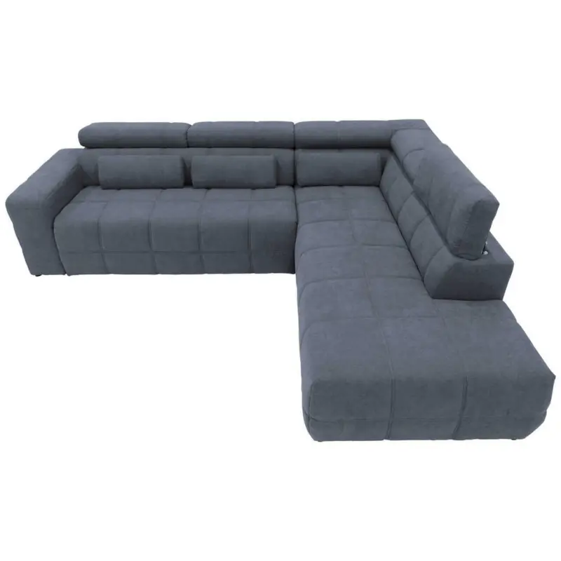 Ecksofa in Mikrofaser Dunkelgrau