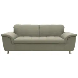 Zweisitzer-Sofa in Webstoff Graubraun
