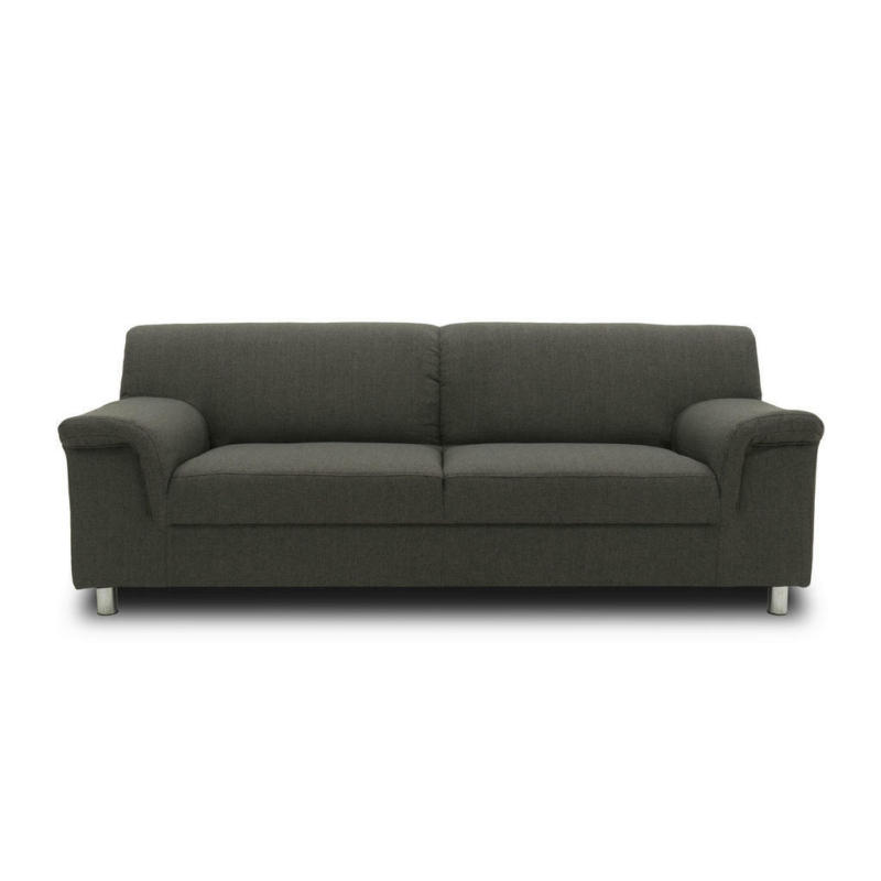 Dreisitzer-Sofa in Webstoff Schlammfarben