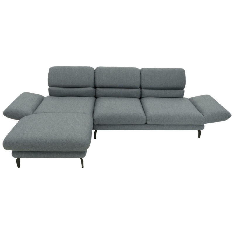 Ecksofa in Webstoff Dunkelgrau