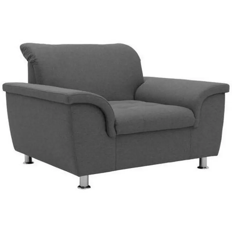 Sessel in Webstoff Dunkelgrau