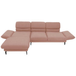 Ecksofa in Webstoff Rosa