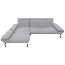 Ecksofa in Mikrofaser Grau