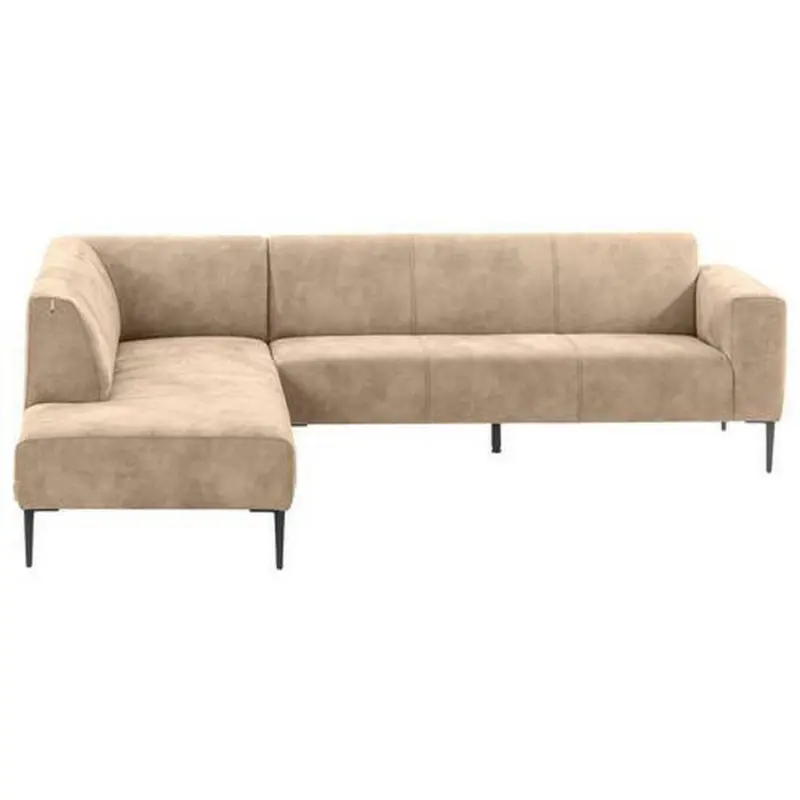 Ecksofa in Mikrofaser Sandfarben