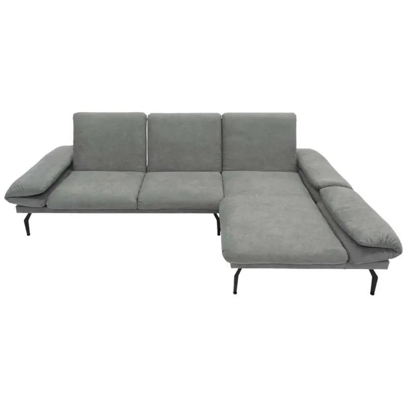 Ecksofa in Mikrofaser Dunkelgrau