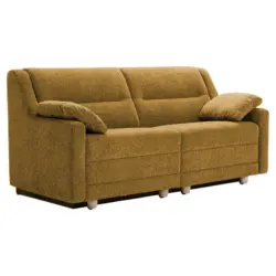 Schlafsofa in Chenille Goldfarben, Honig