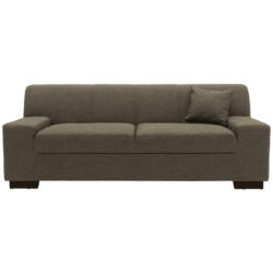 Dreisitzer-Sofa in Webstoff Graubraun