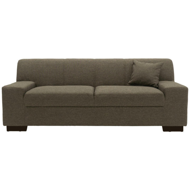 Dreisitzer-Sofa in Webstoff Graubraun