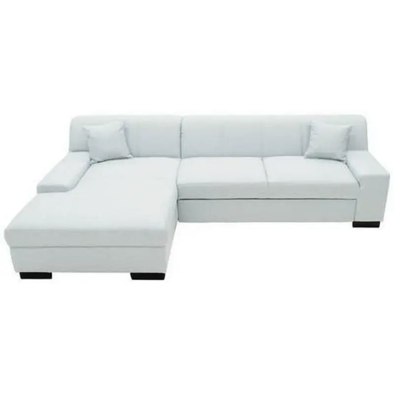 Ecksofa in Webstoff Hellblau