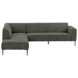 Ecksofa in Mikrofaser Anthrazit
